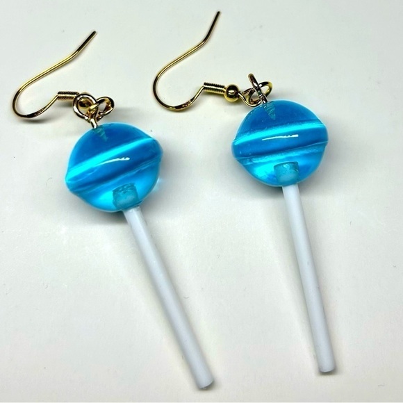 🦋Blue Lollipop Earrings - Picture 1 of 2